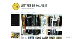 Desktop Screenshot of lettresdemalaisie.com